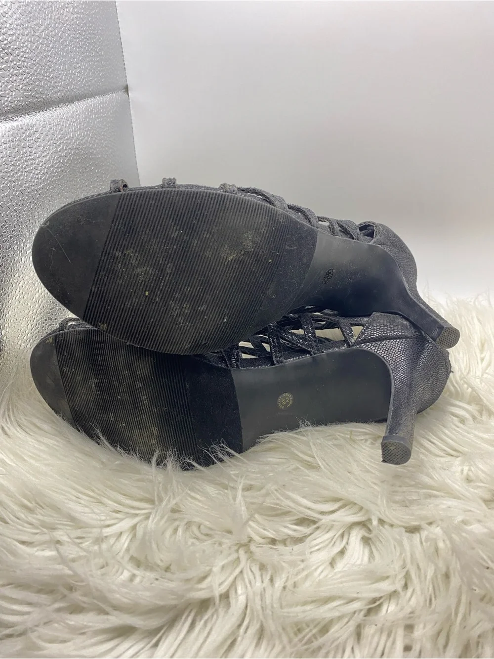 A.N.A Caroline sandal open toe heels black sz8.5